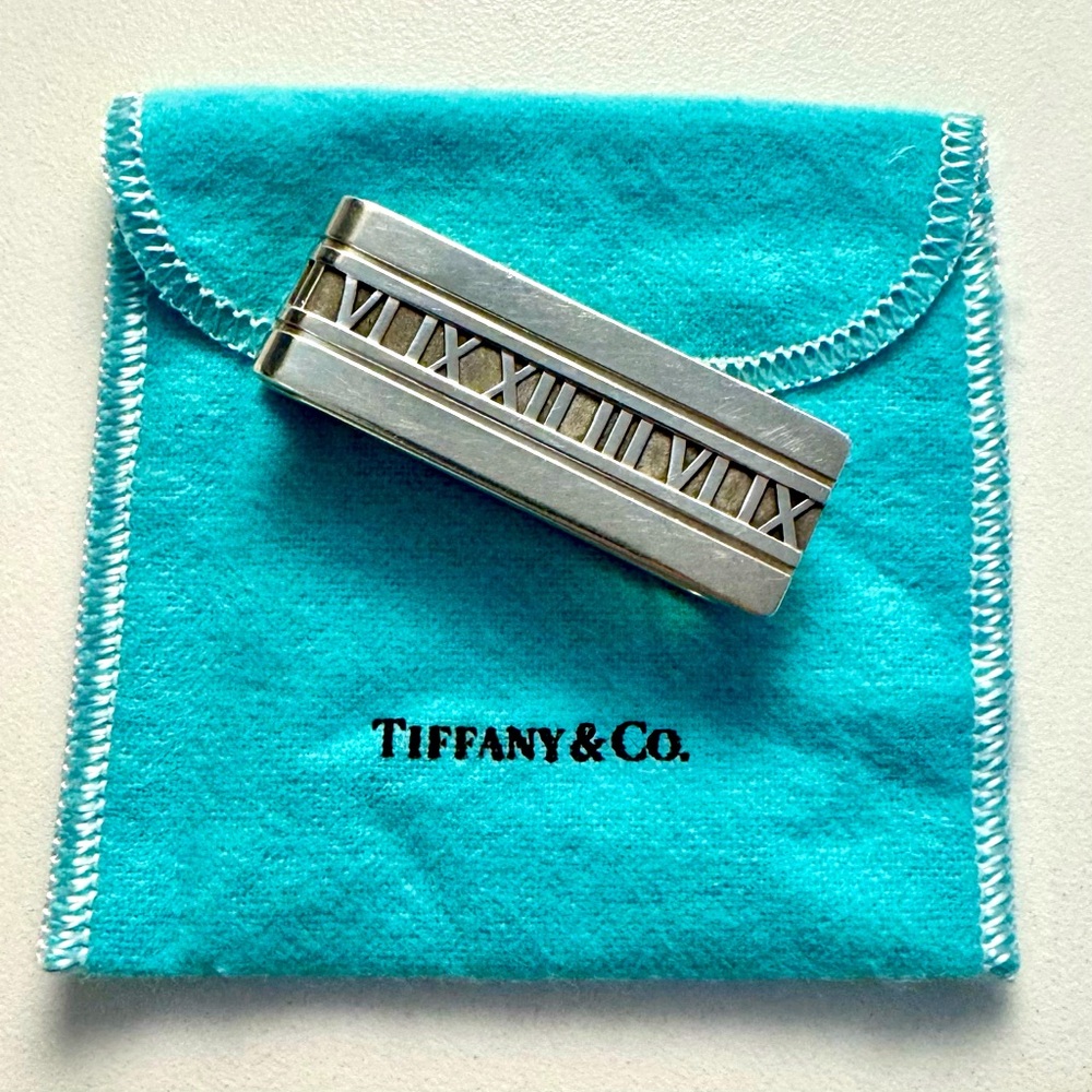 Tiffany & Co. Atlas sterling Silver Double-fold Money Clip